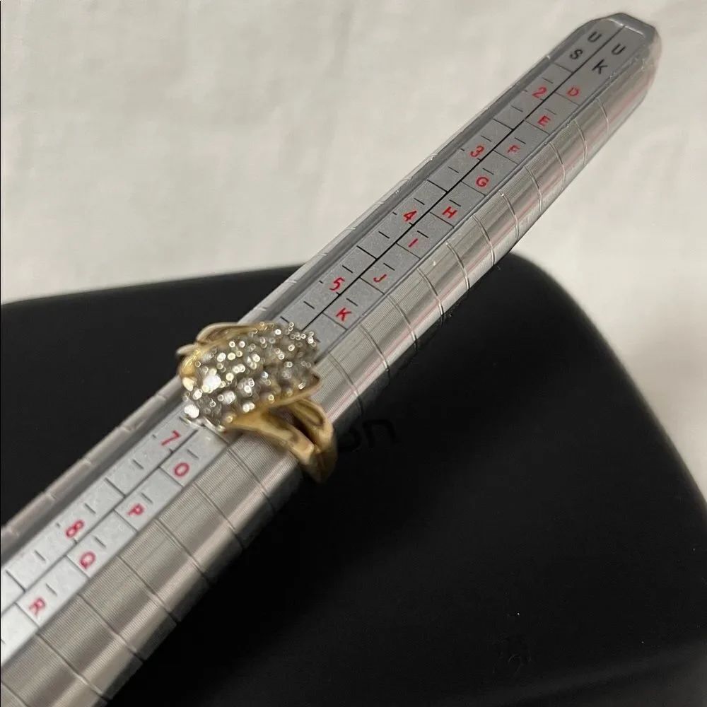Vintage 14KIK C R Gold Dinner Ring with Diamond Accents 5.1 g